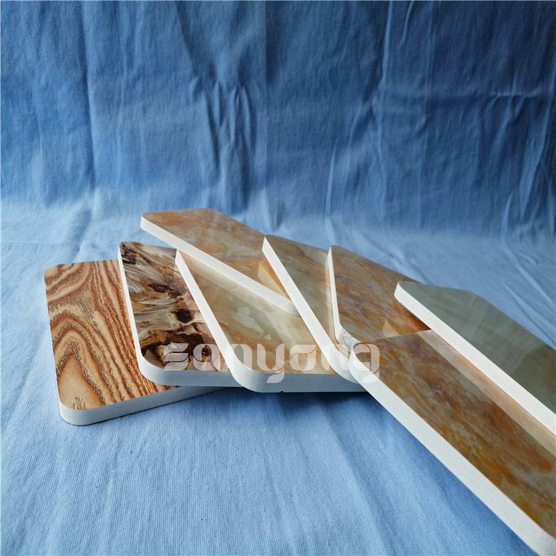 PET film pvc foam board UV coat PVC sheet PVC laminated foam board factory