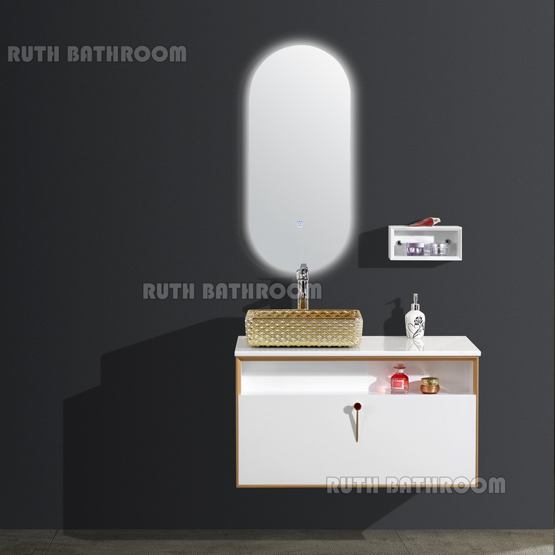 luxury bathroom vanity Led mirror intelligent bathroom cabinet bath furniture N22024