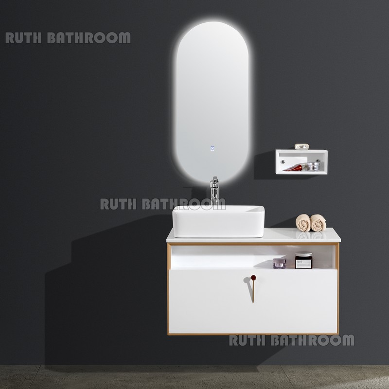 luxury bathroom vanity Led mirror intelligent bathroom cabinet bath furniture N22025